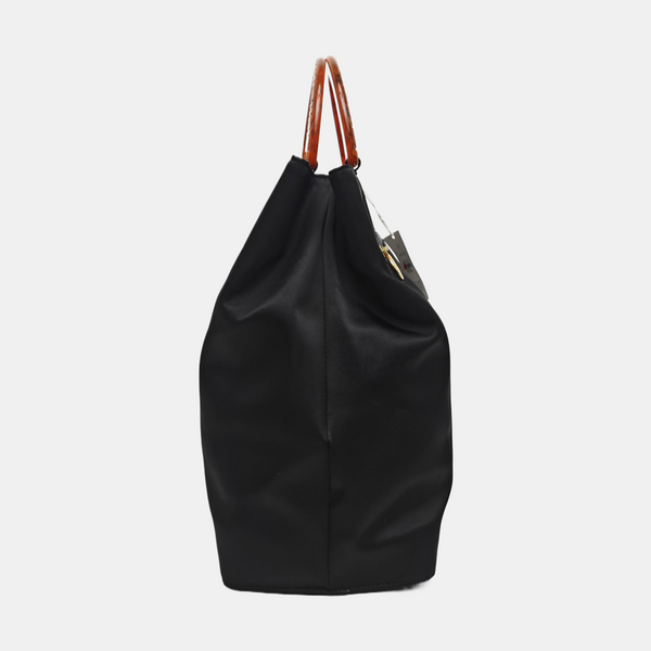 Nylon Top Handle Bag Black