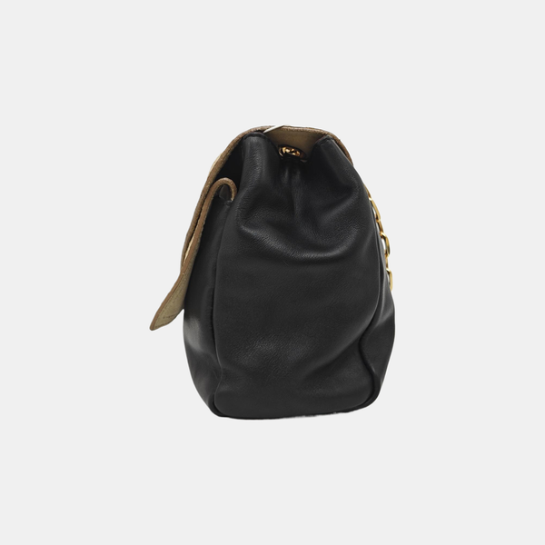 Leather Shoulder Bag Beige