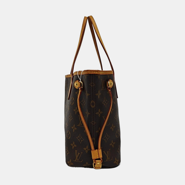 NEVERFULL PM Monogram Coated Canvas Brown