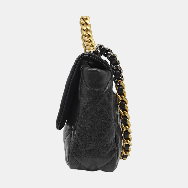 CHANEL 19 Small Quilted Lambskin Black