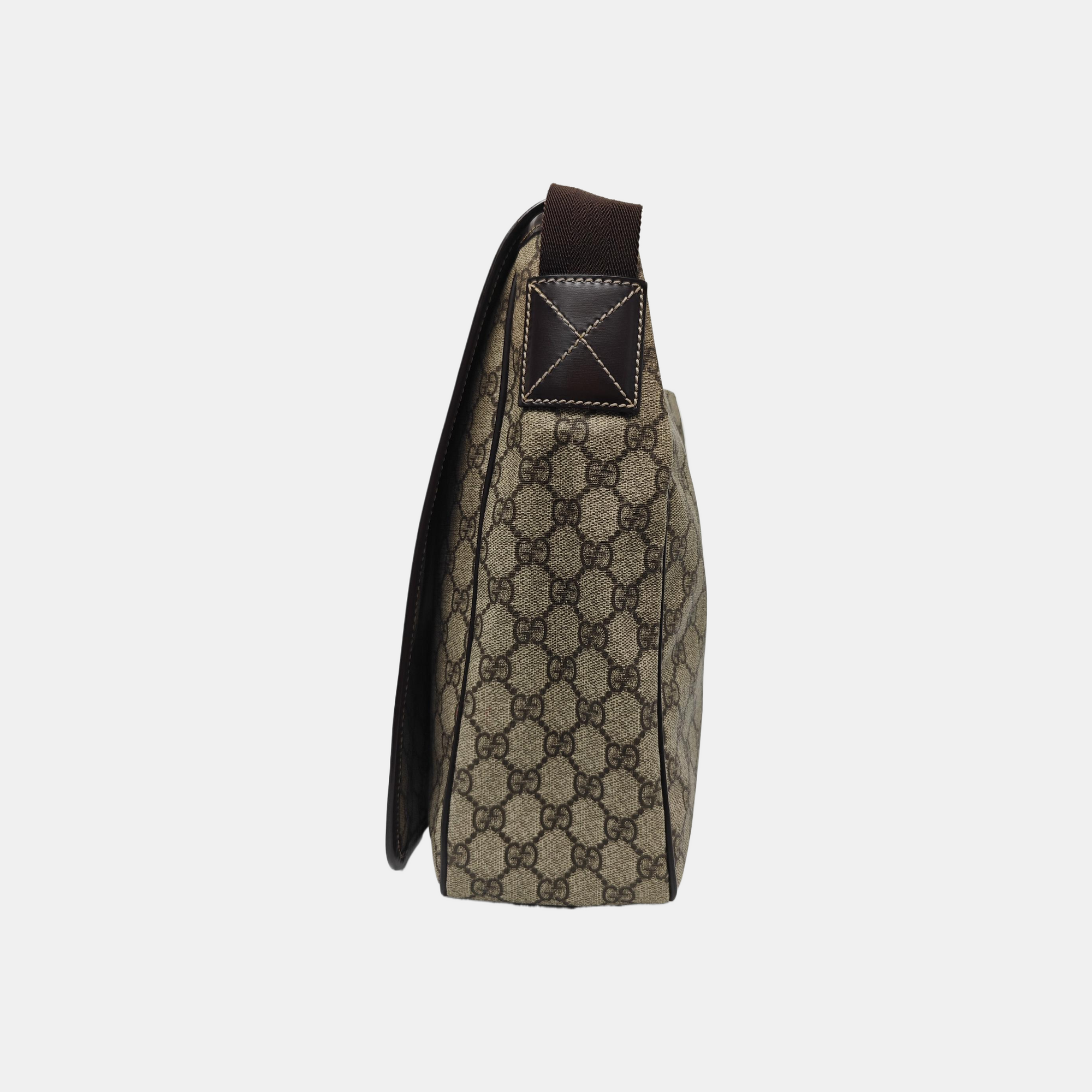 GG Messenger Monogram Coated Canvas Black