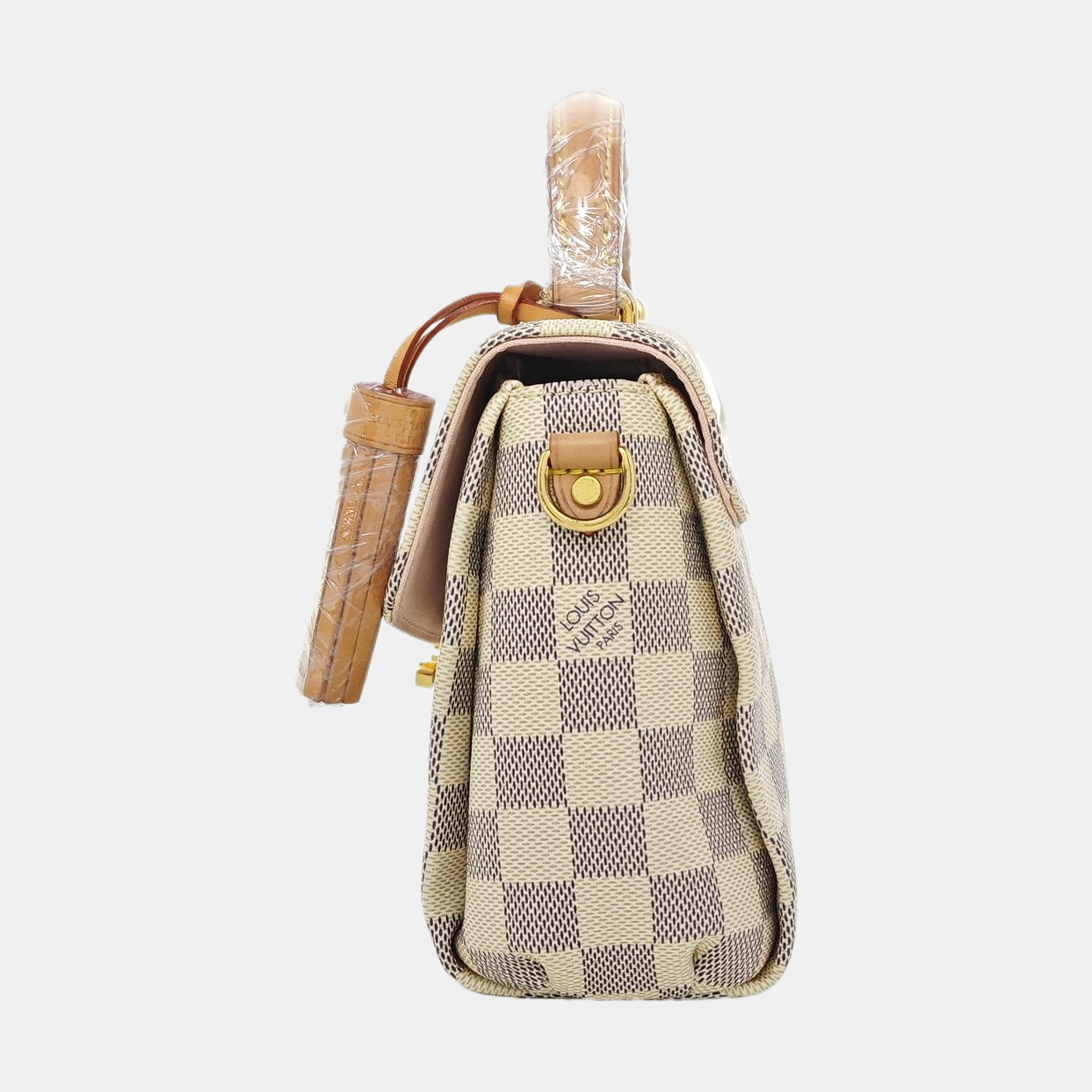 CROISETTE Damier Azur Coated Canvas White