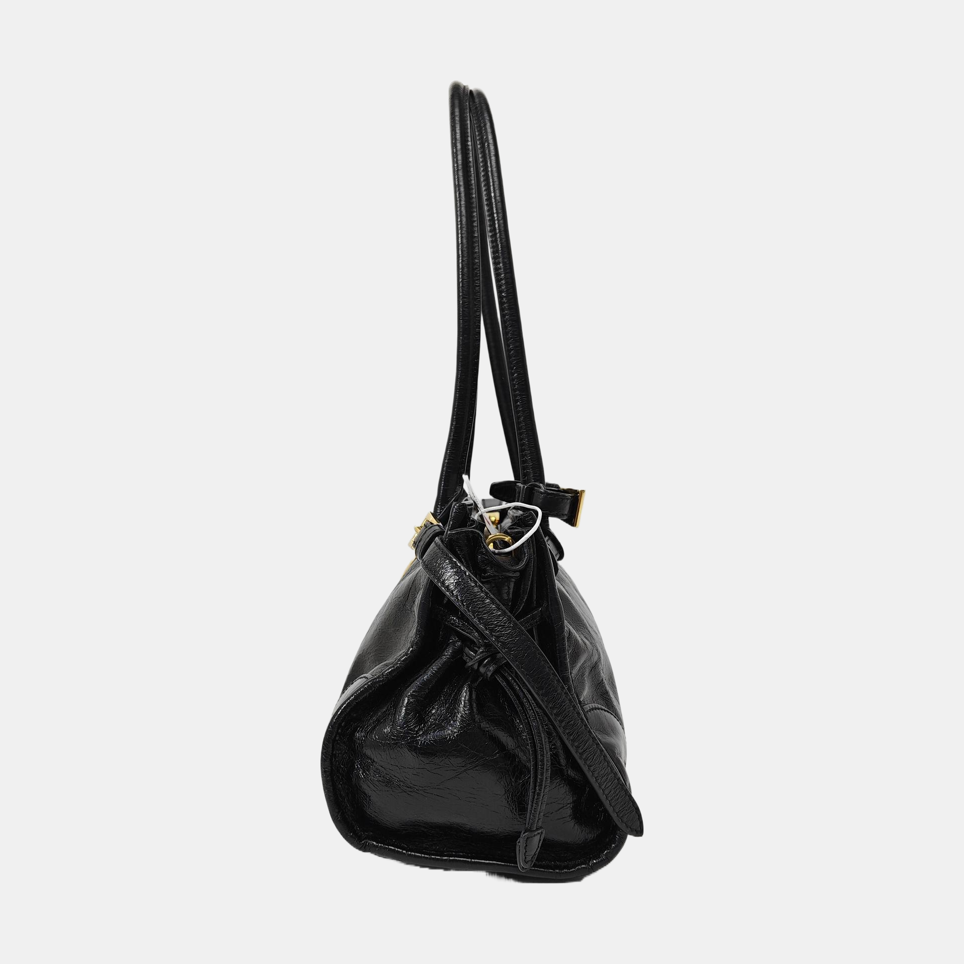 Bonnie Medium Patent Leather Black