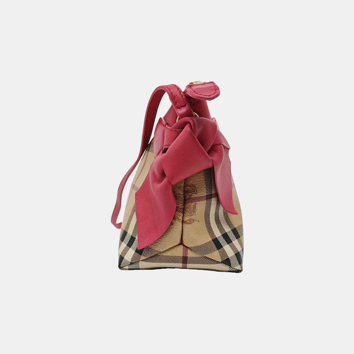 Coated Canvas Crossbody Bag Beige