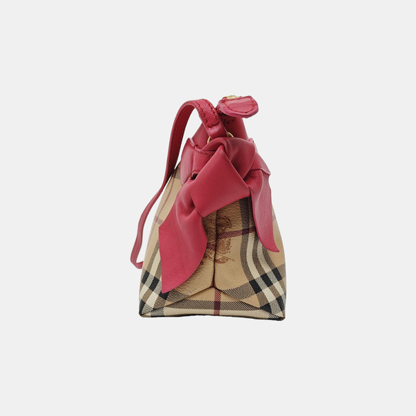 Coated Canvas Crossbody Bag Beige