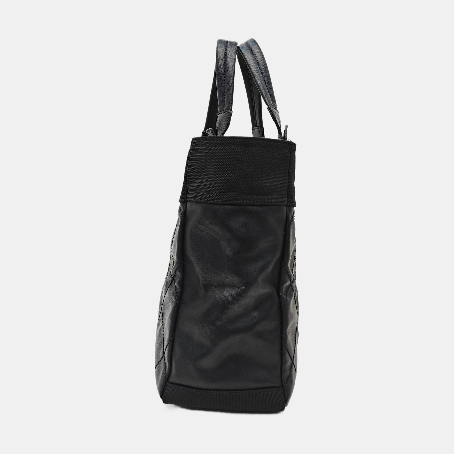 PARIS BIARRITZ Large Quilted Coated Canvas Black