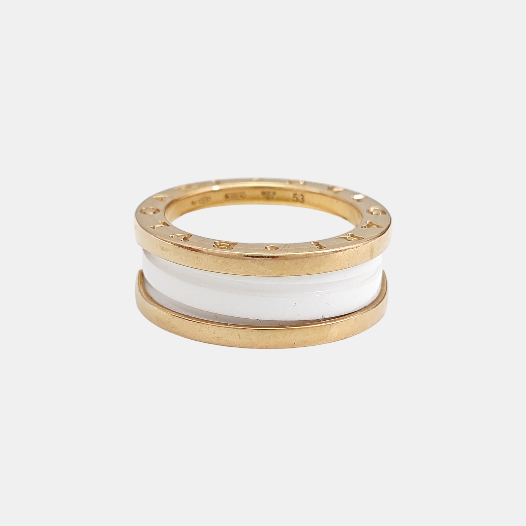 B.ZERO1 18k Rose Gold Ring EU 53