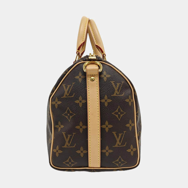 SPEEDY 25 Monogram Coated Canvas Brown