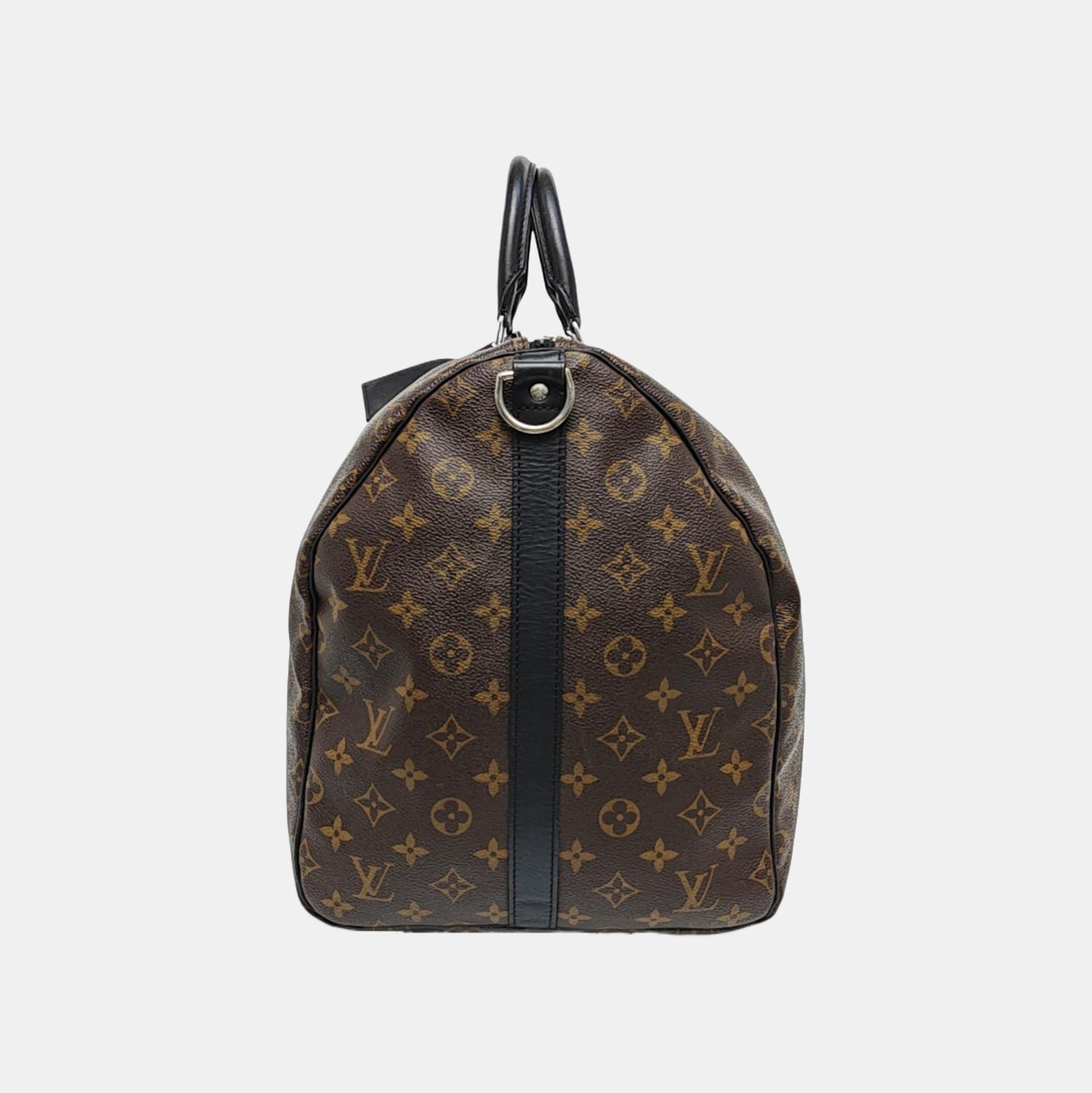 KEEPALL 55 Monogram Coated Canvas Brown