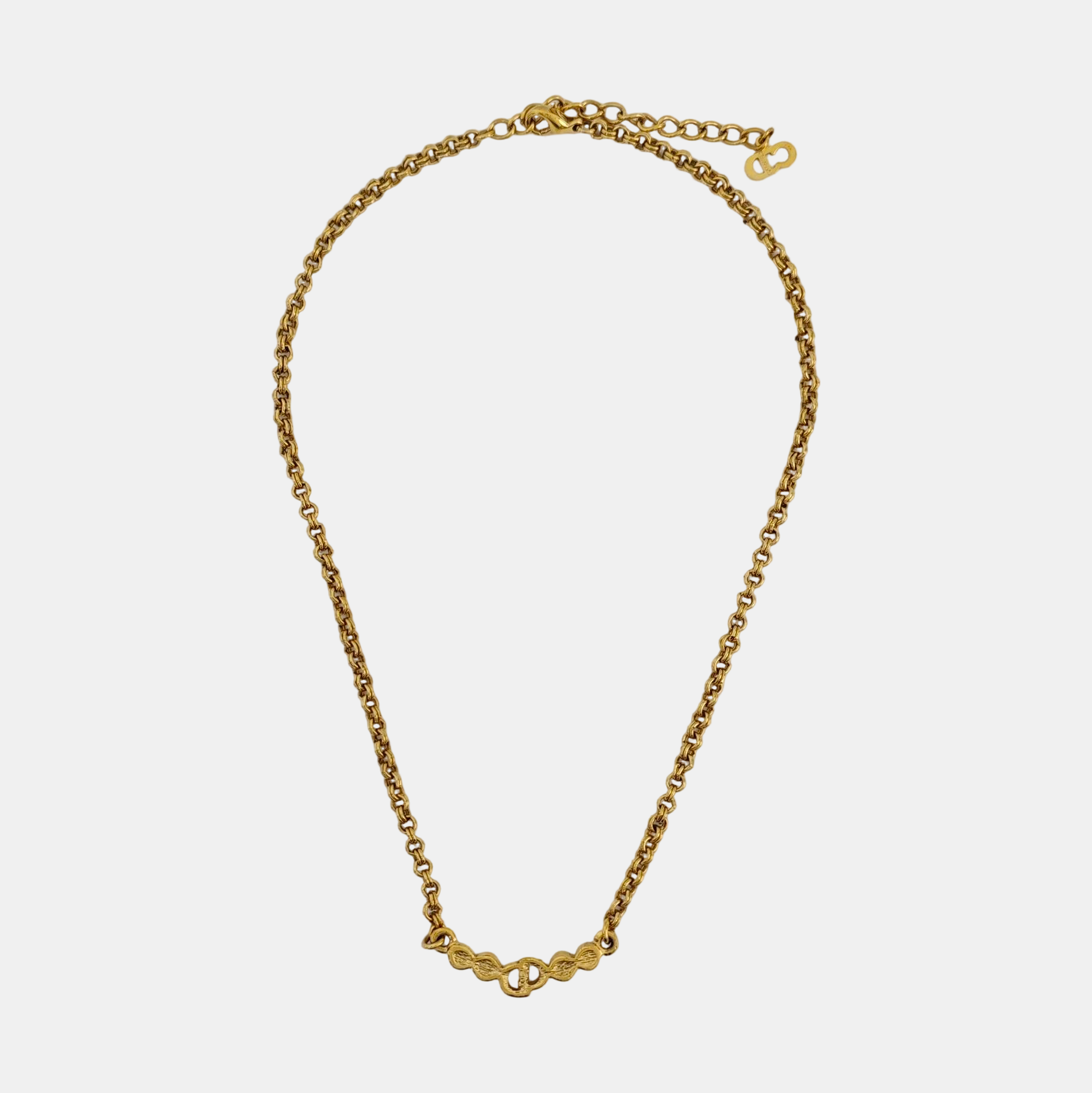 Petit CD Metal Gold Necklace