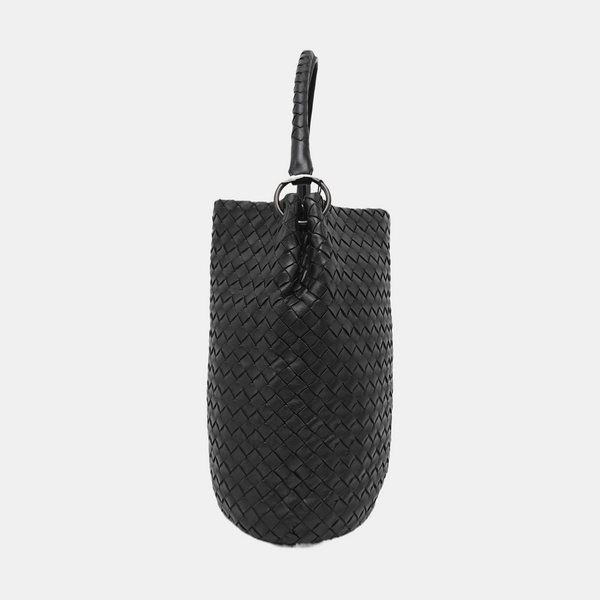 Lambskin Bucket Bag Black