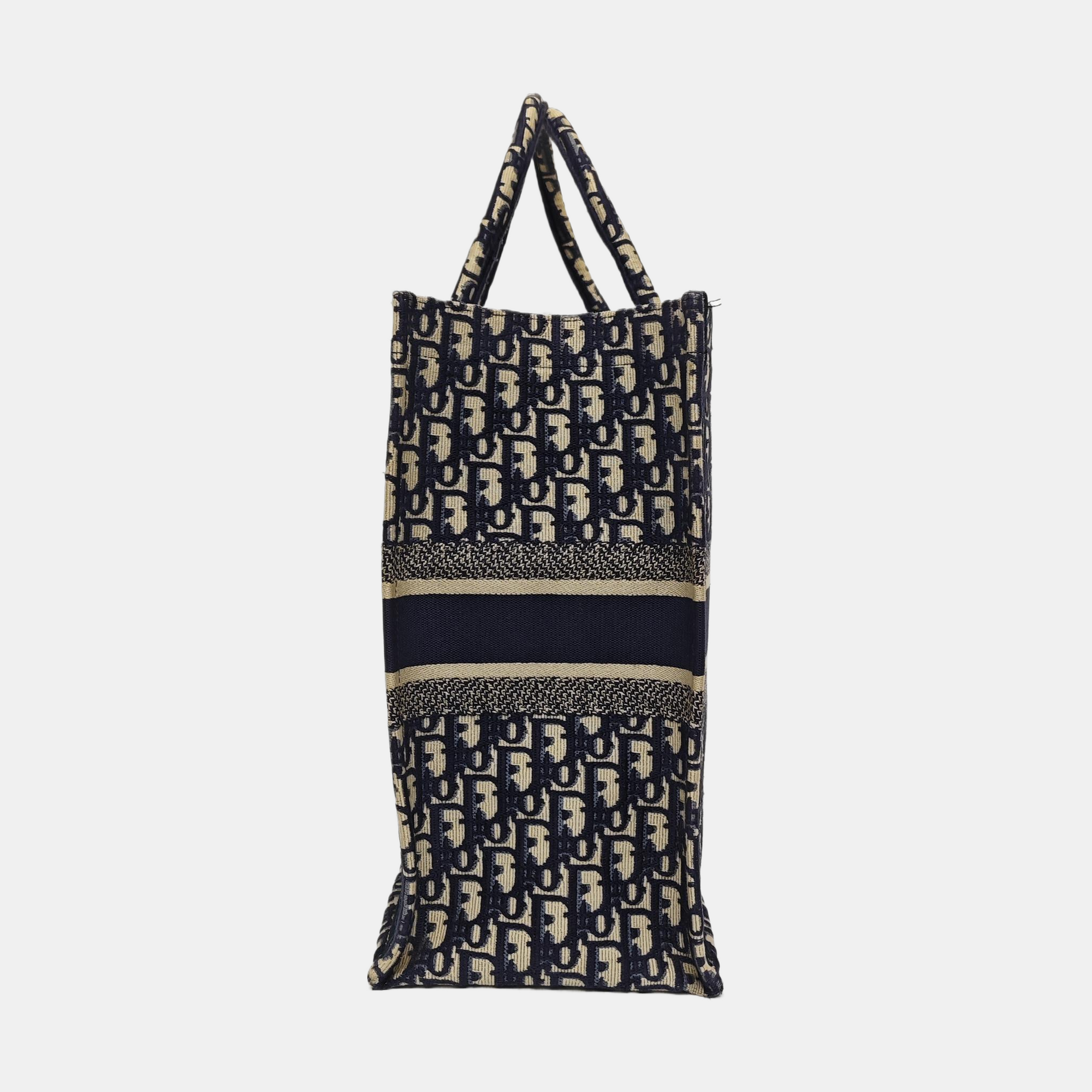 Book Tote Large Oblique Canvas Blue