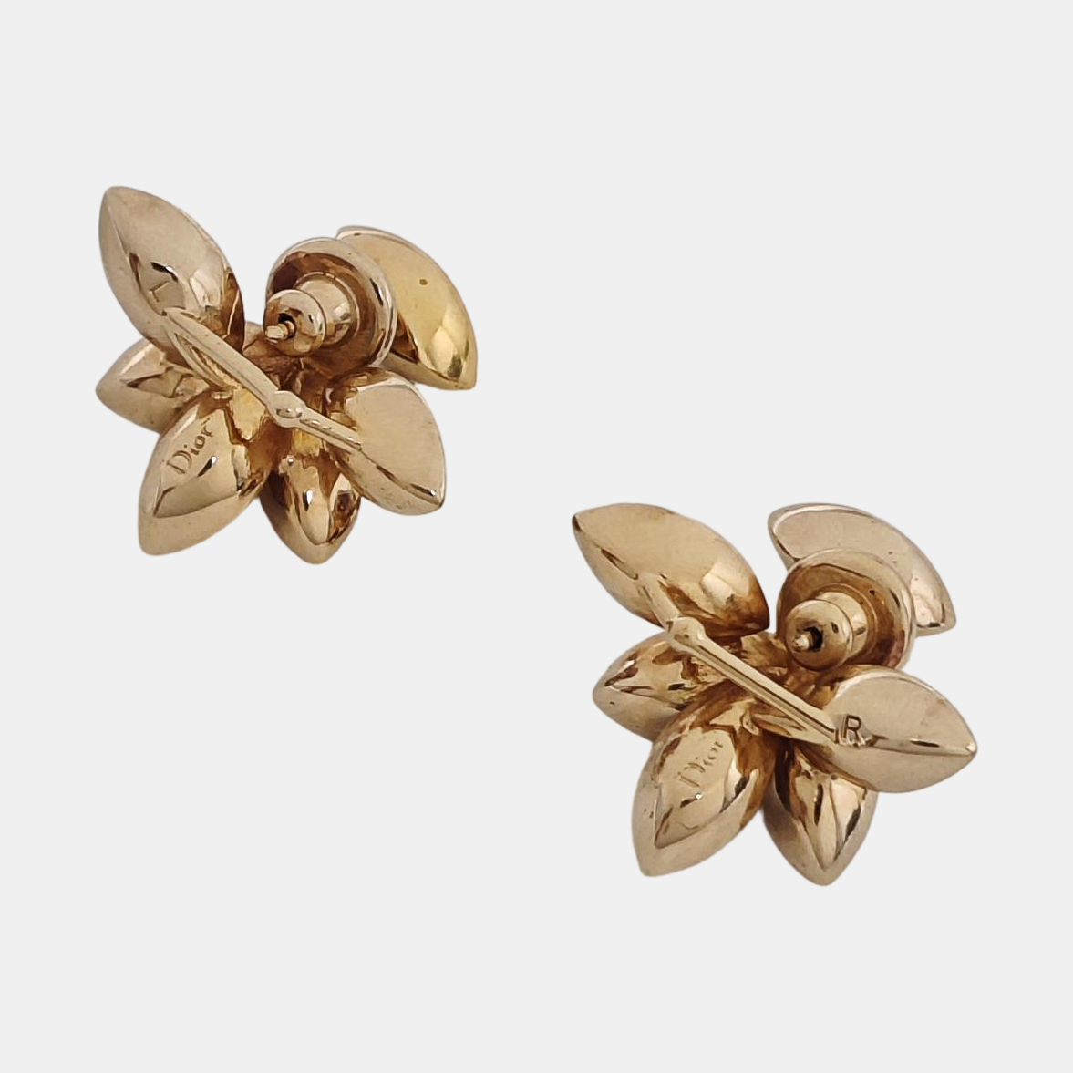 Metal Purple Stud Earrings