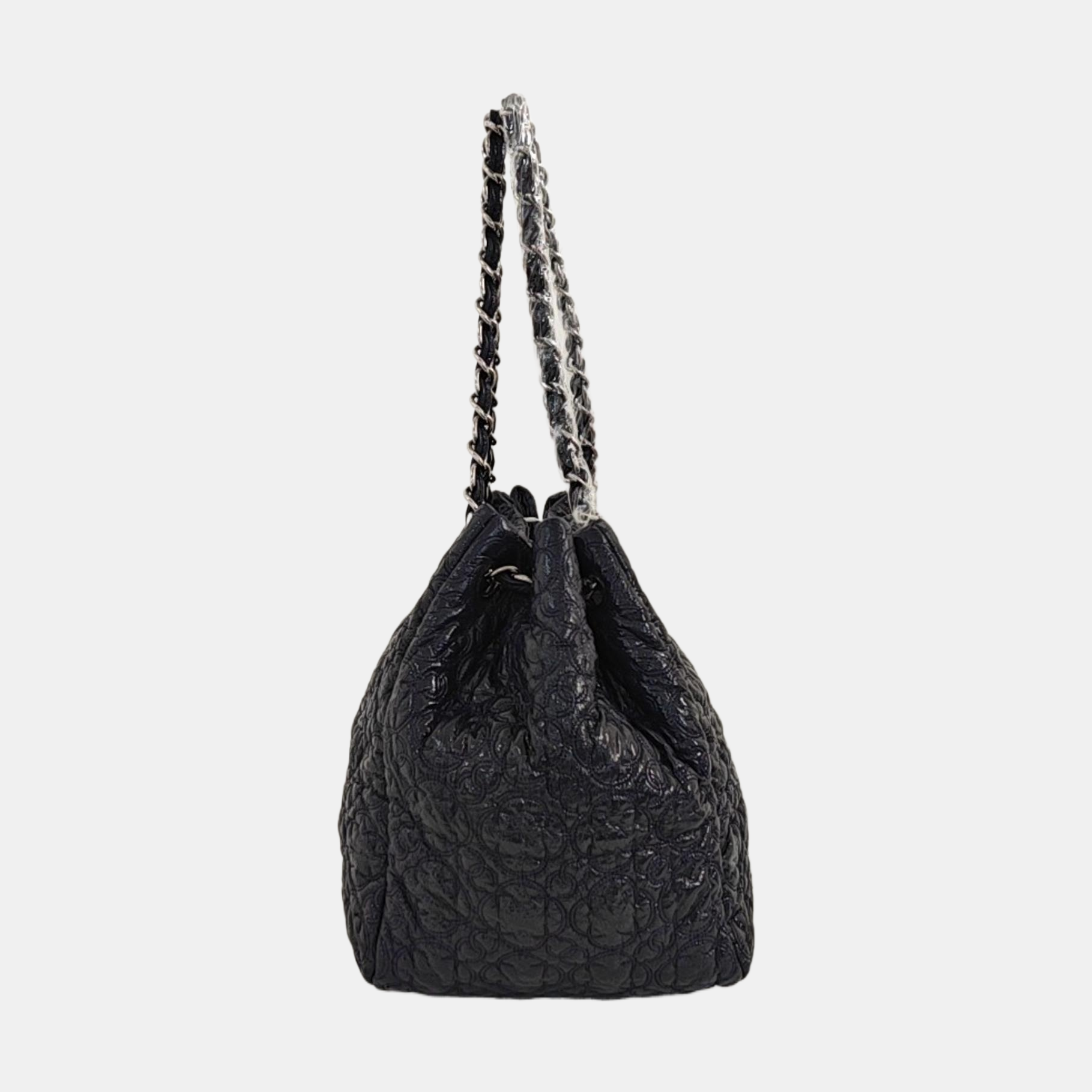 Quilted Calfskin Top Handle Bag Blue