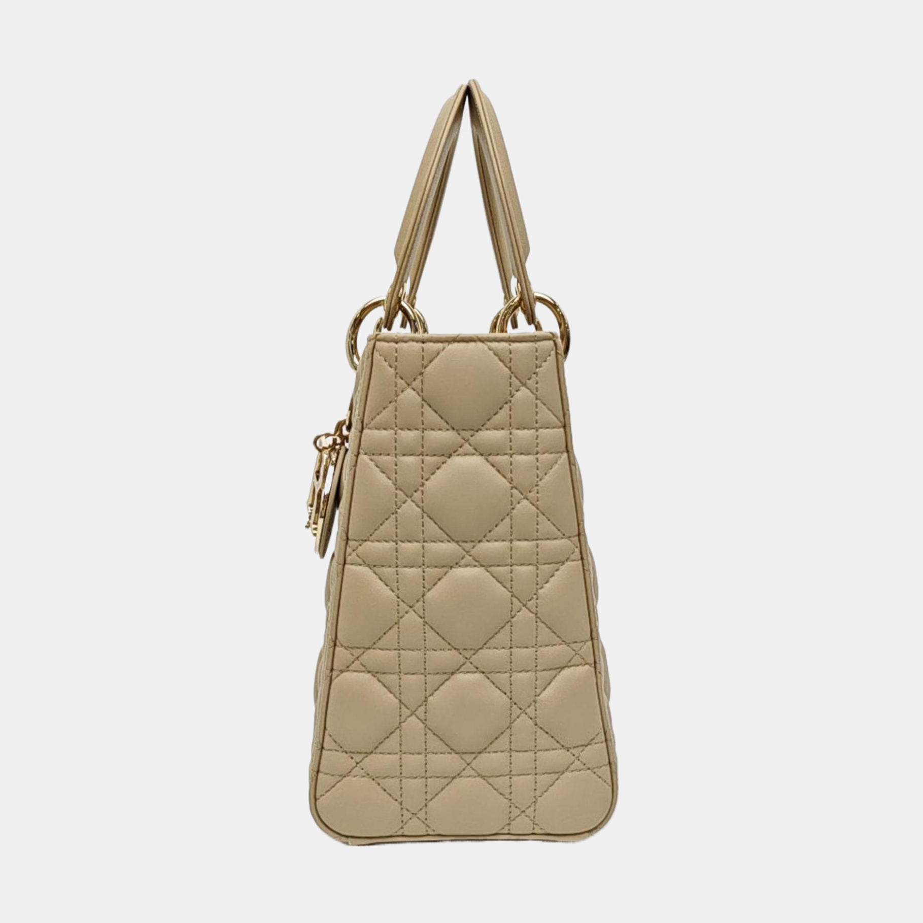 Lady Dior Medium Cannage Calfskin Beige
