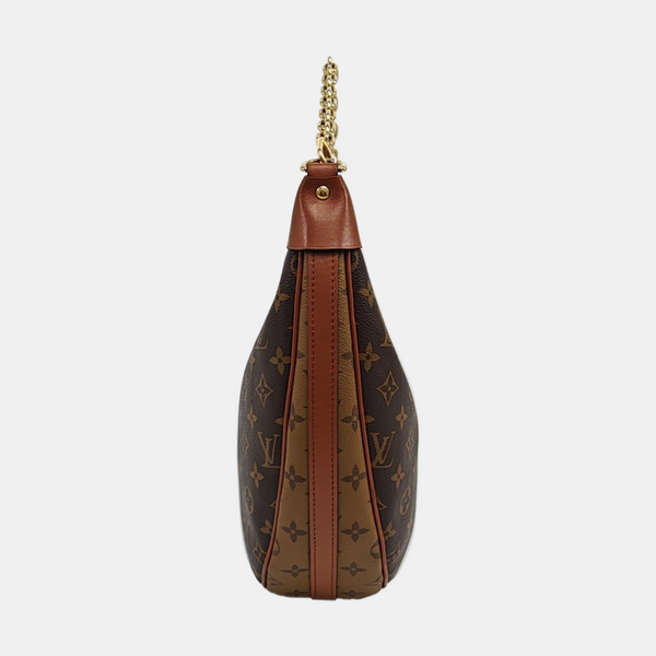 LOOP HOBO Monogram Coated Canvas Brown