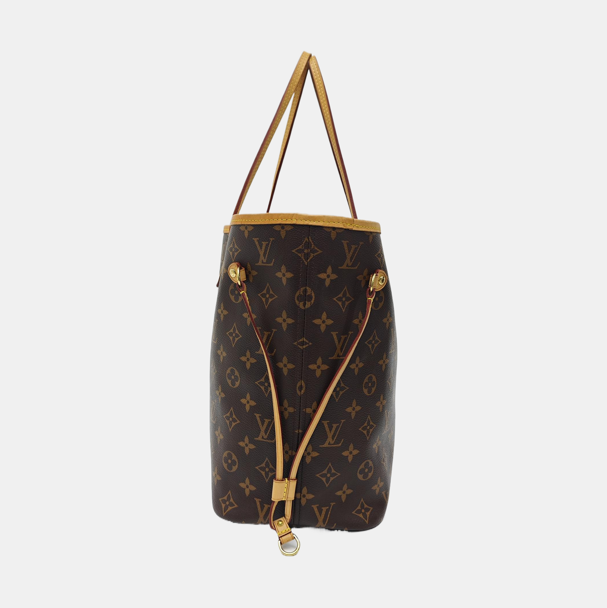 NEVERFULL MM Monogram Coated Canvas Brown