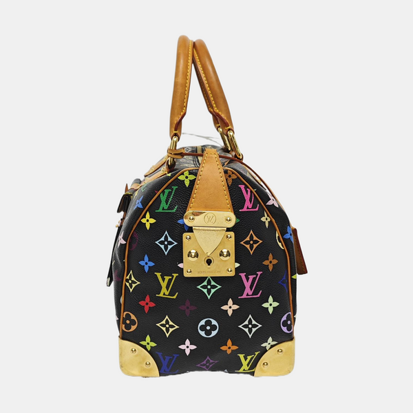 SPEEDY 30 Monogram Coated Canvas Black