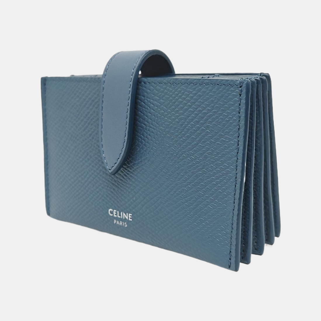 STRAP Calfskin Blue Card Holder
