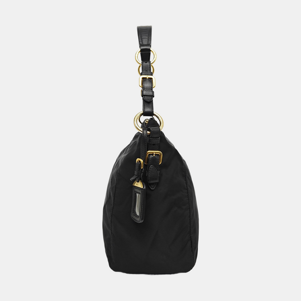 Nylon Shoulder Bag Black