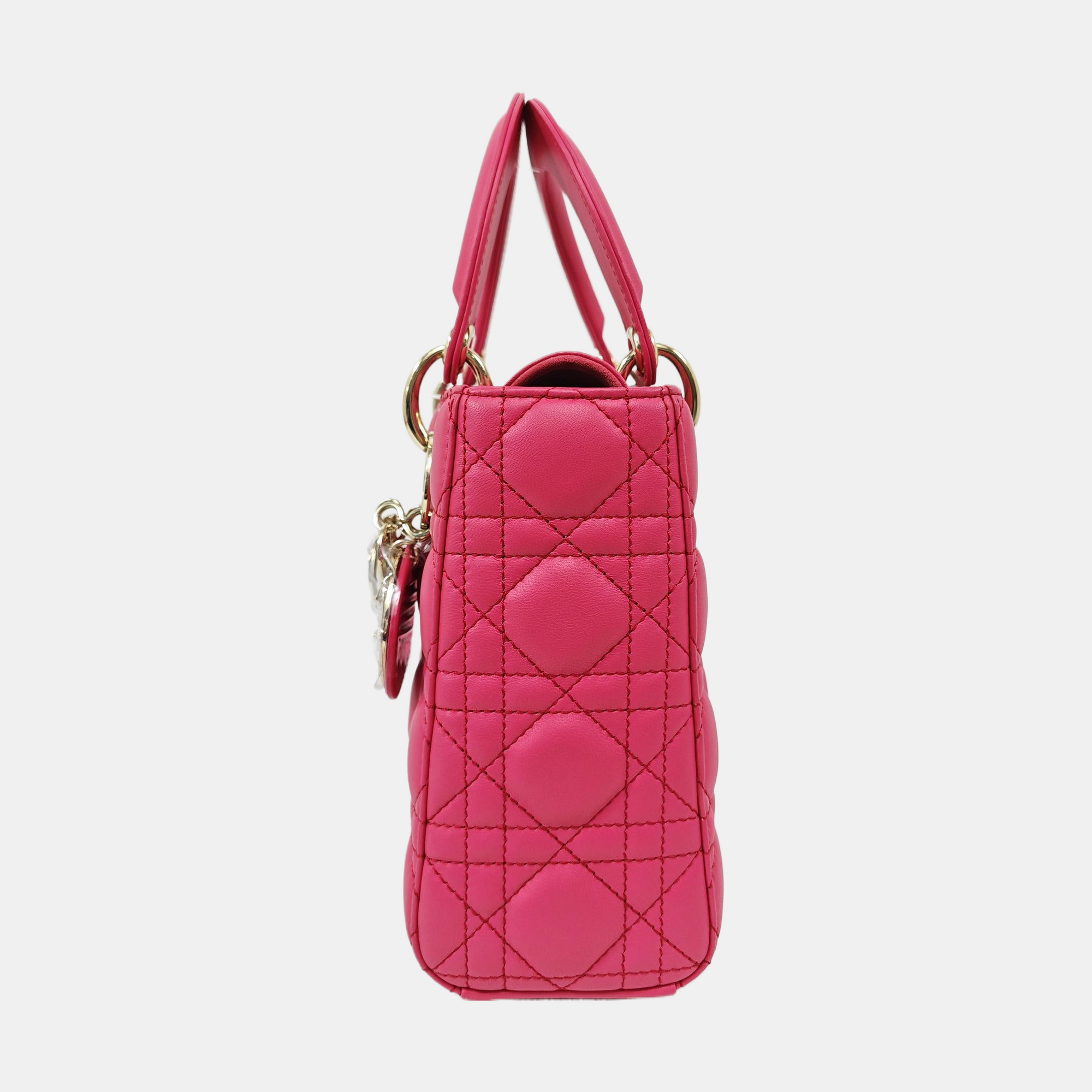 Lady Dior Small Cannage Lambskin Red