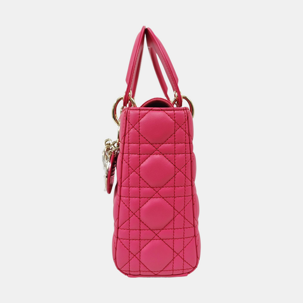 Lady Dior Small Cannage Lambskin Red