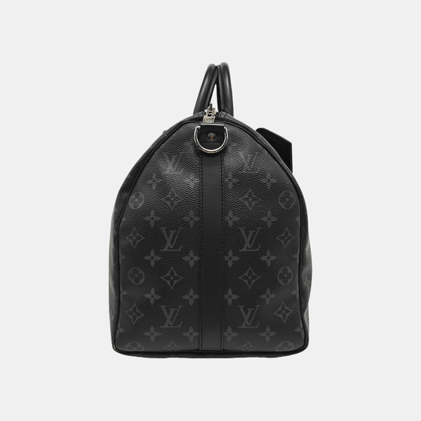 KEEPALL 45 Monogram Coated Canvas Black