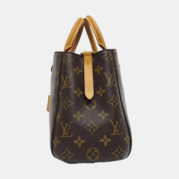 MONTAIGNE BB Monogram Coated Canvas Brown