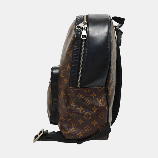 JOSH Monogram Coated Canvas Brown