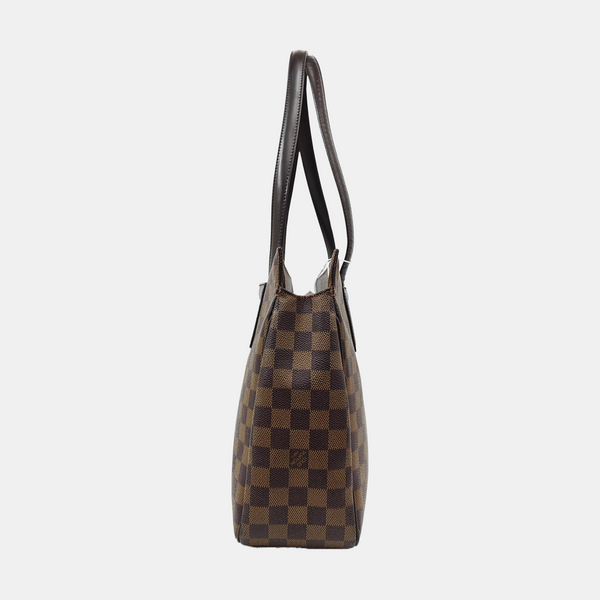 PARIOLI PM Damier Ebene Coated Canvas Brown