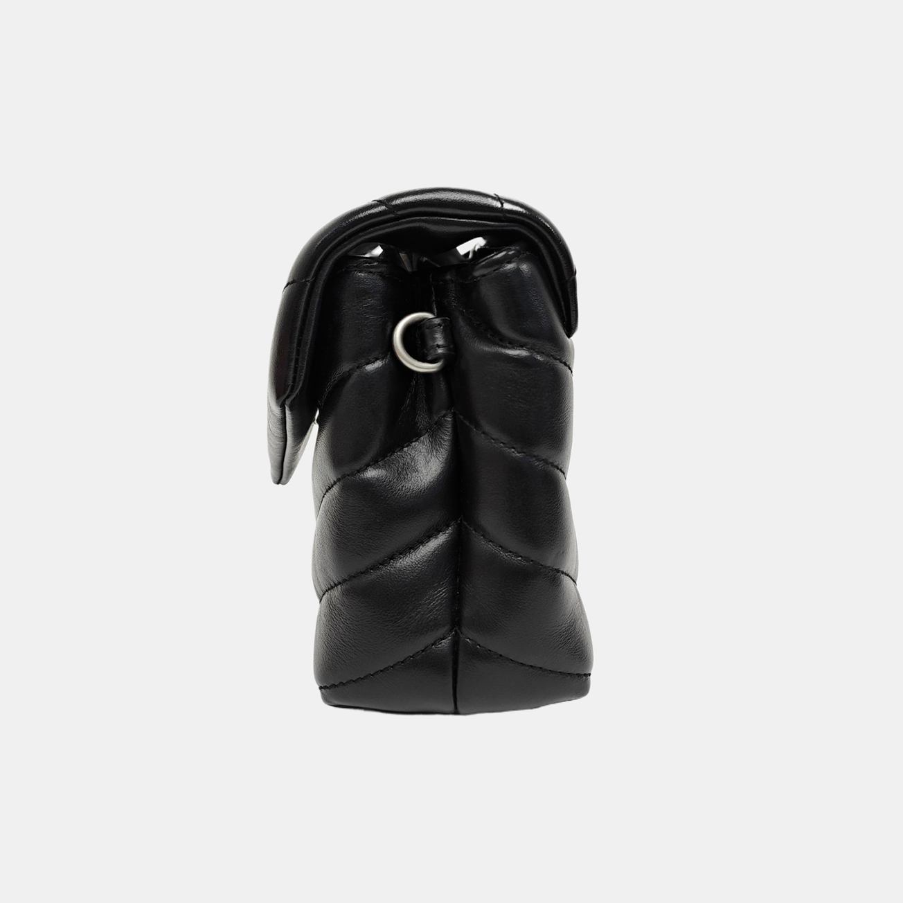 LOULOU Extra Small Chevron Calfskin Black