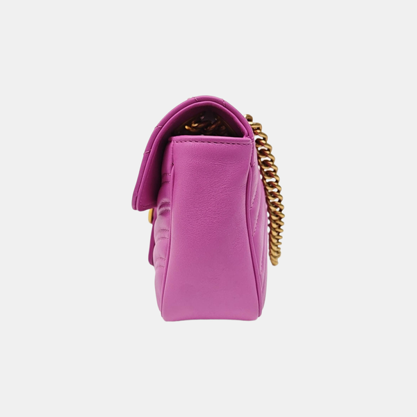 GG Marmont Small Quilted Calfskin Pink