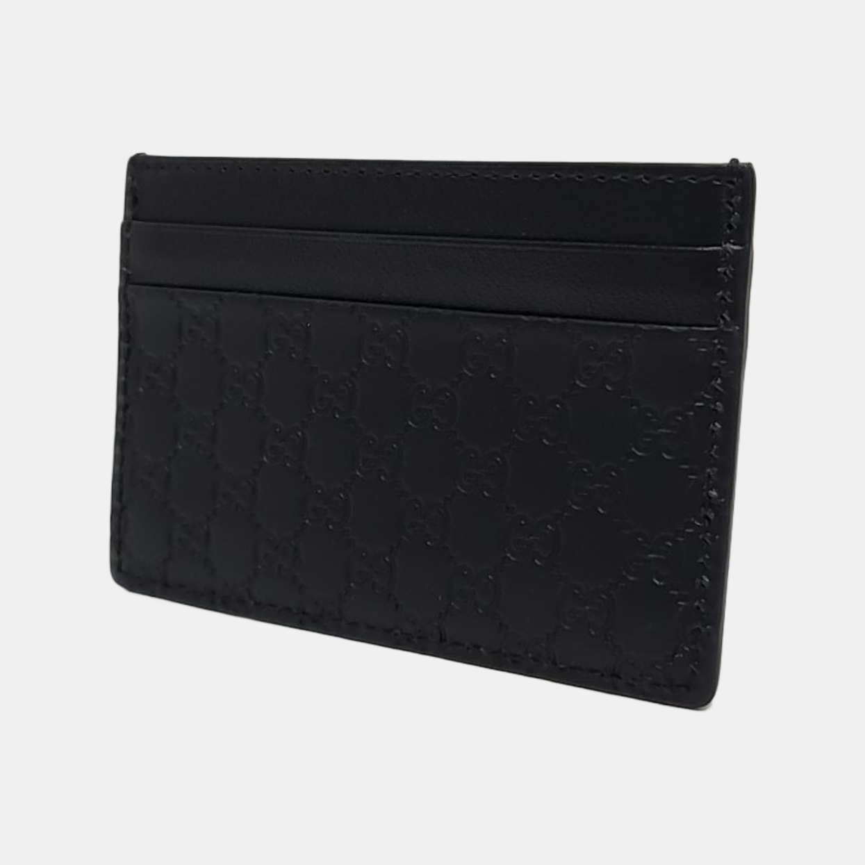 Tarjetero Microguccissima Monogram Canvas negro