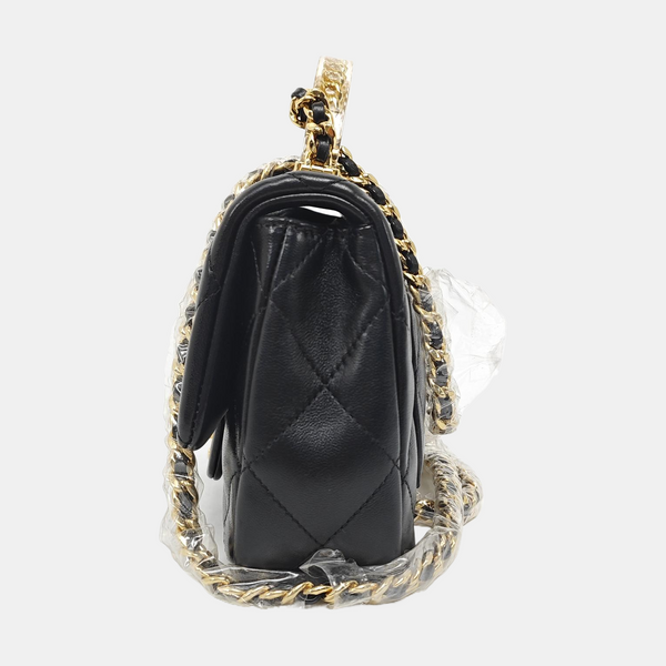 Mini Quilted Lambskin Black