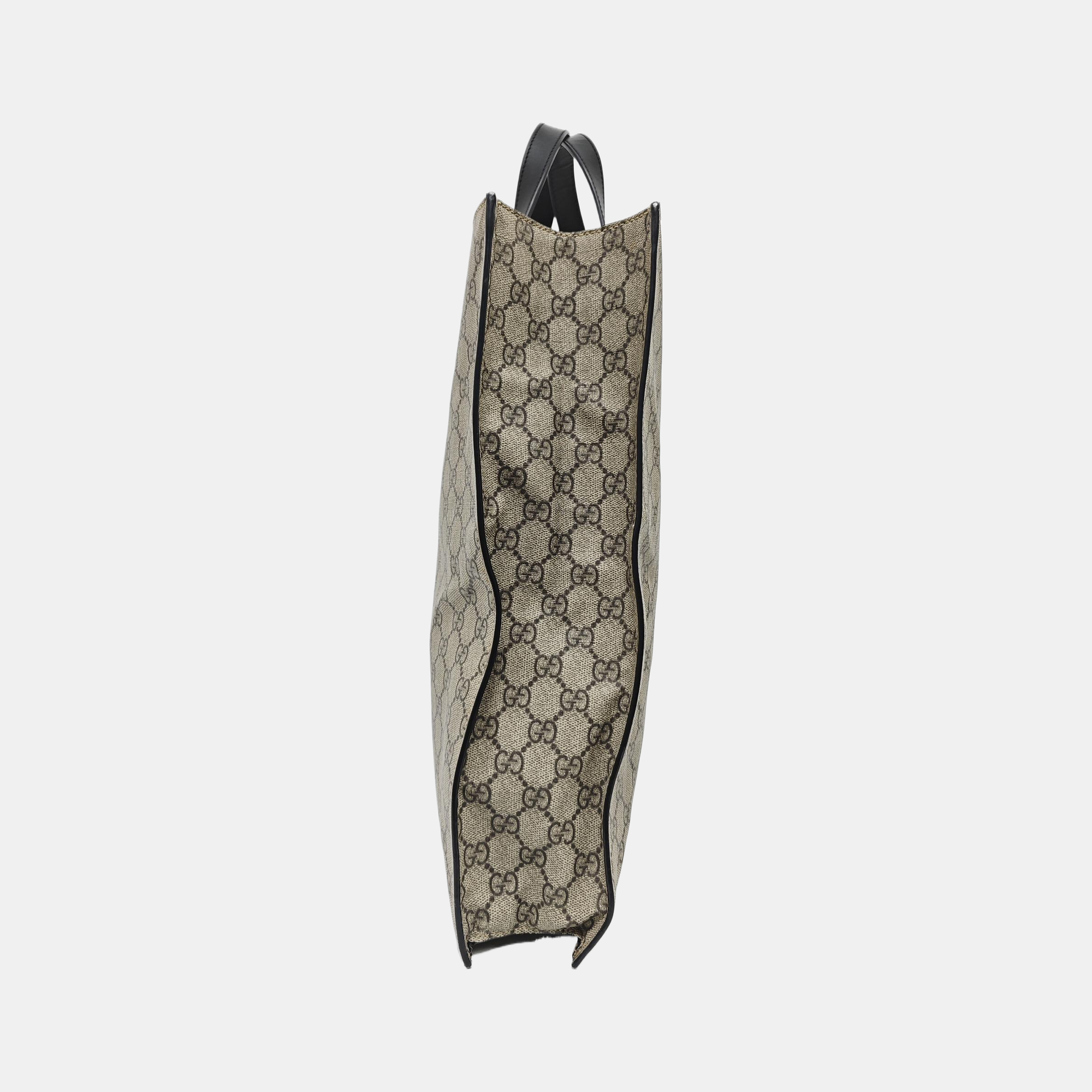 Monogram Coated Canvas Tote Bag Brown