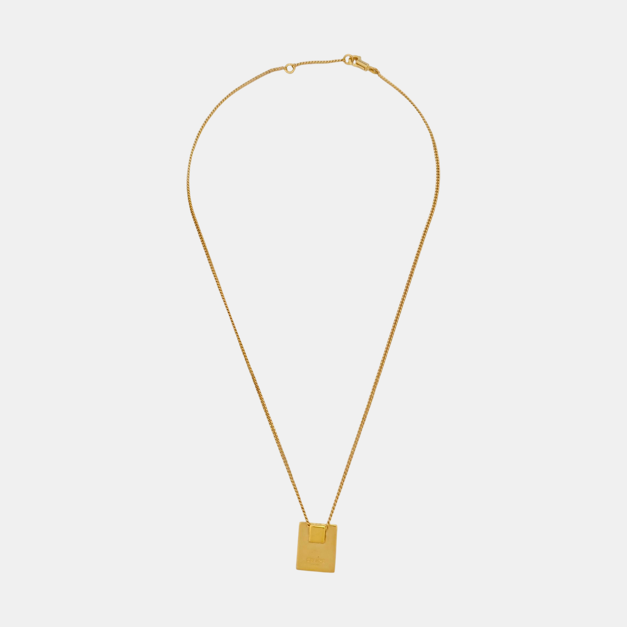 ALPHABET Brass Gold Necklace