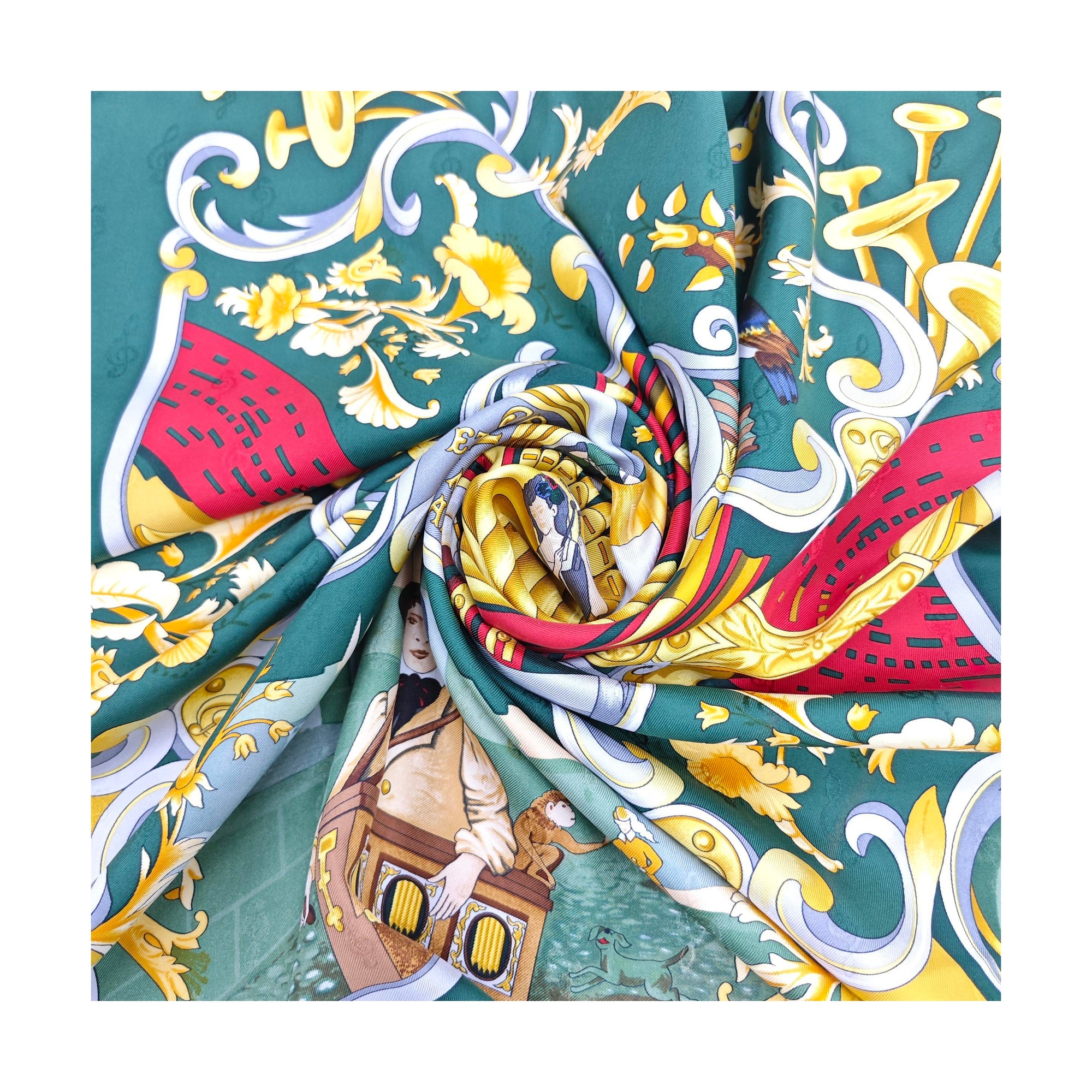 Mulberry Silk Silk Scarf Green
