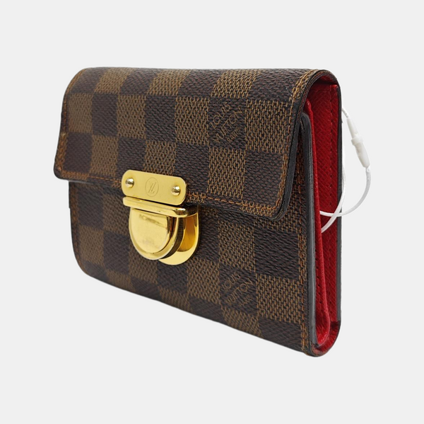 KOALA Damier Ebene Coated Canvas Brown Wallet