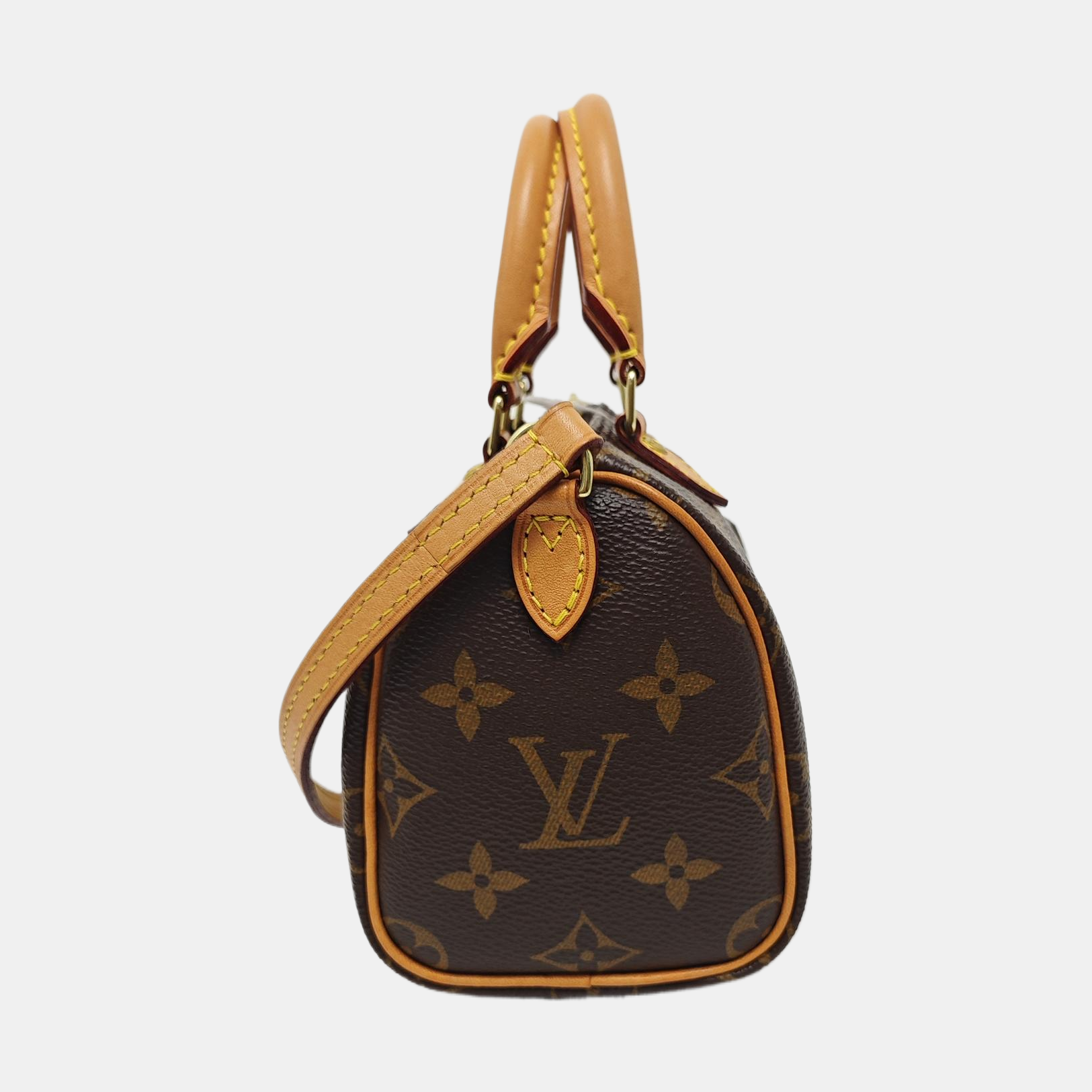 SPEEDY Nano Monogram Coated Canvas Brown