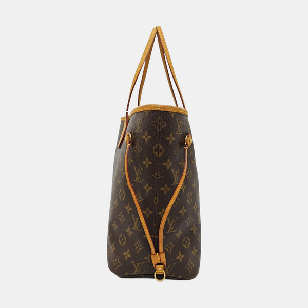 NEVERFULL MM Monogram Coated Canvas Brown