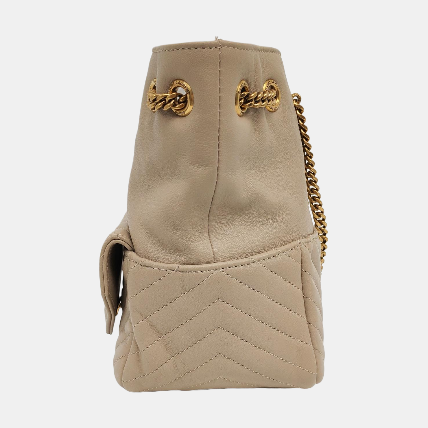 JOE Mini Chevron Lambskin Beige
