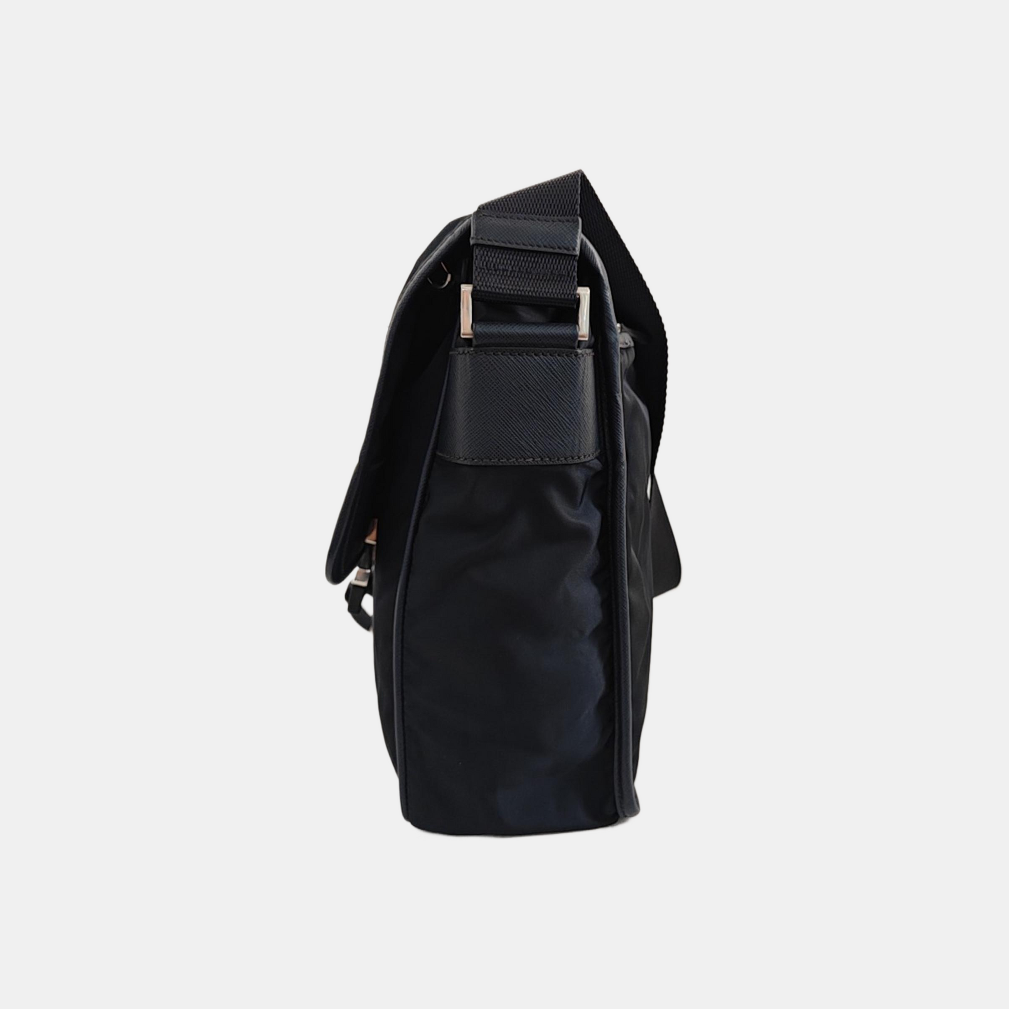 Fabric Shoulder Bag Blue