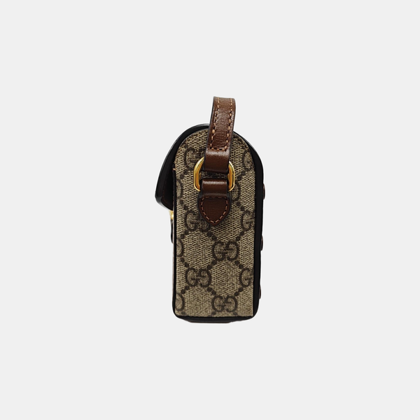 Authenticated pre-owned  Horsebit 1955 Mini Monogram Coated Canvas Beige - Shoulder Bag at Looply