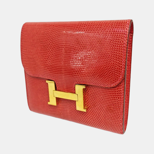 Constance Lizard Red Wallet