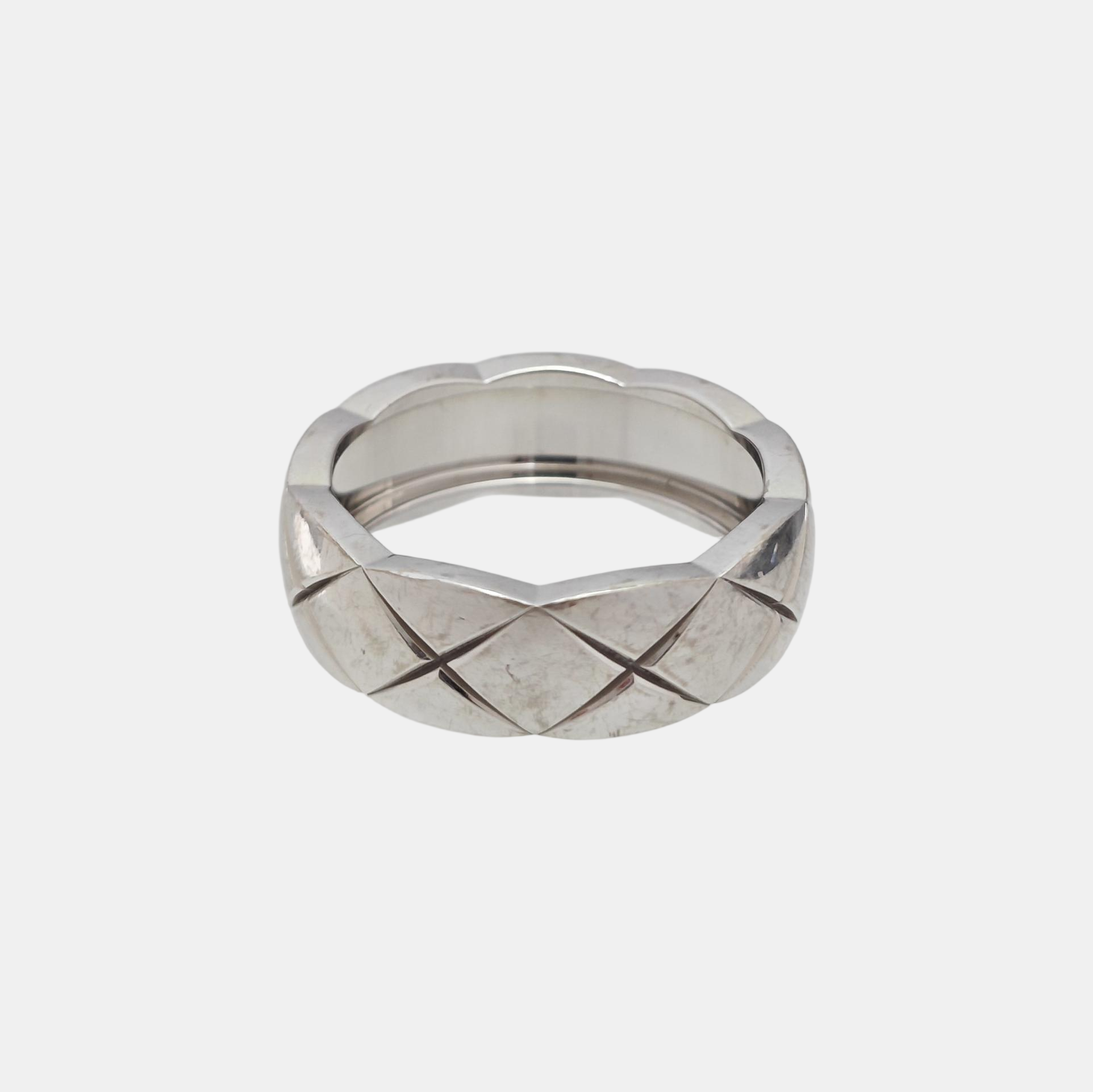 COCOCRUSH 18k White Gold Silver Ring EU 54