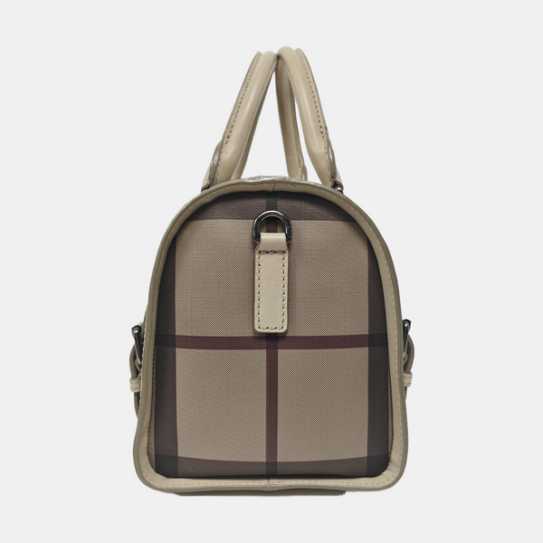 Coated Canvas Shoulder Bag Gray
