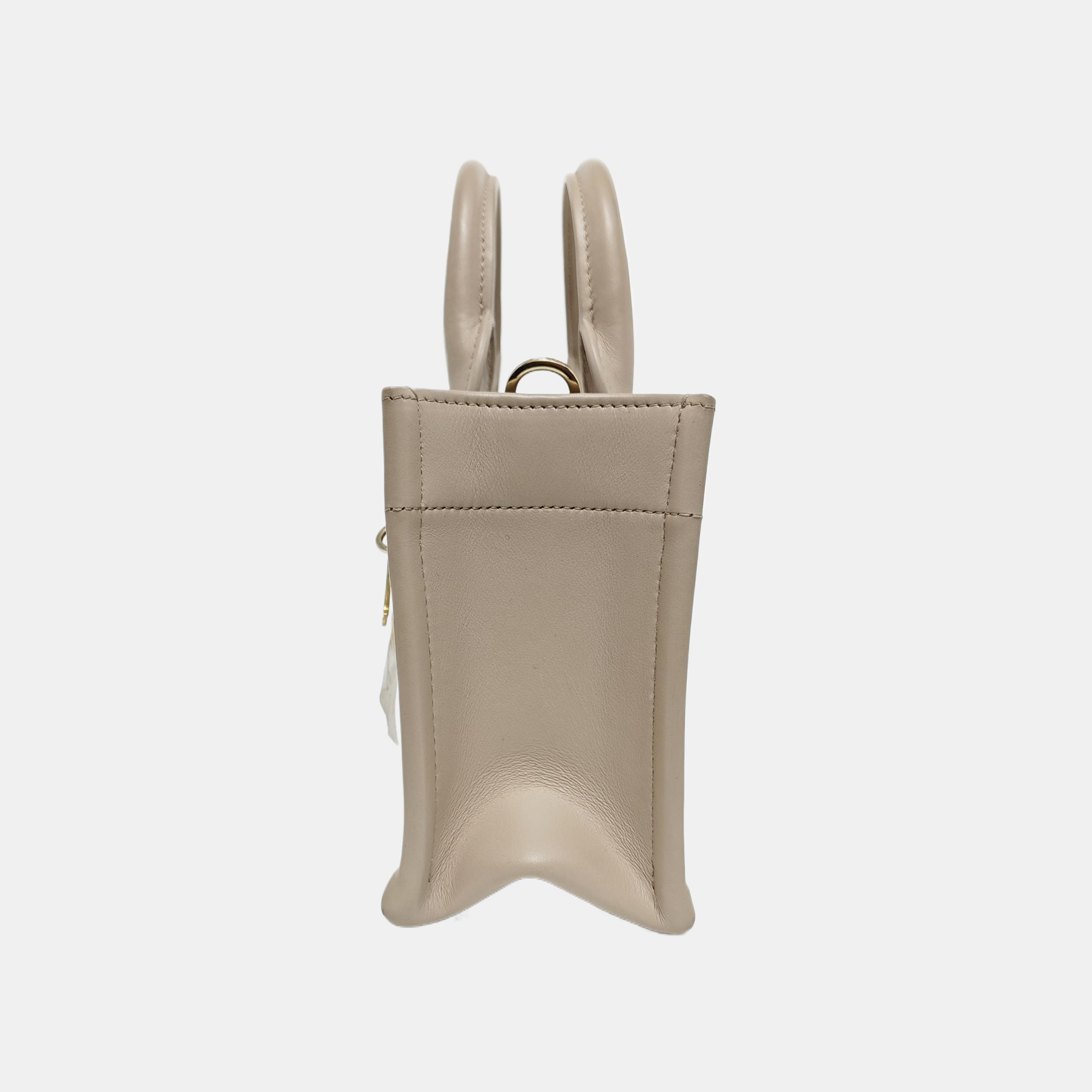 Book Tote Mini Cannage Calfskin Beige