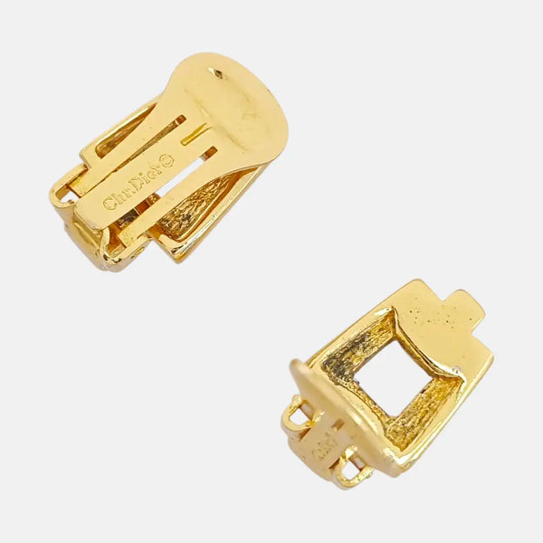 Metal Gold Clip On Earrings