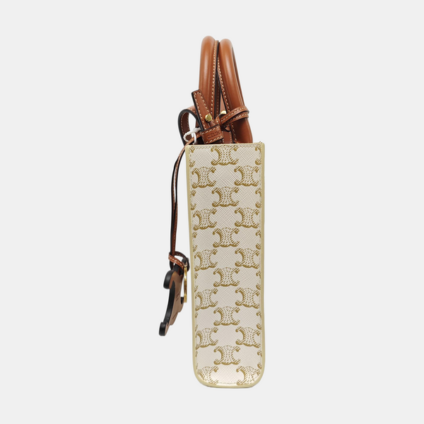 CABAS CELINE Mini Coated Canvas White