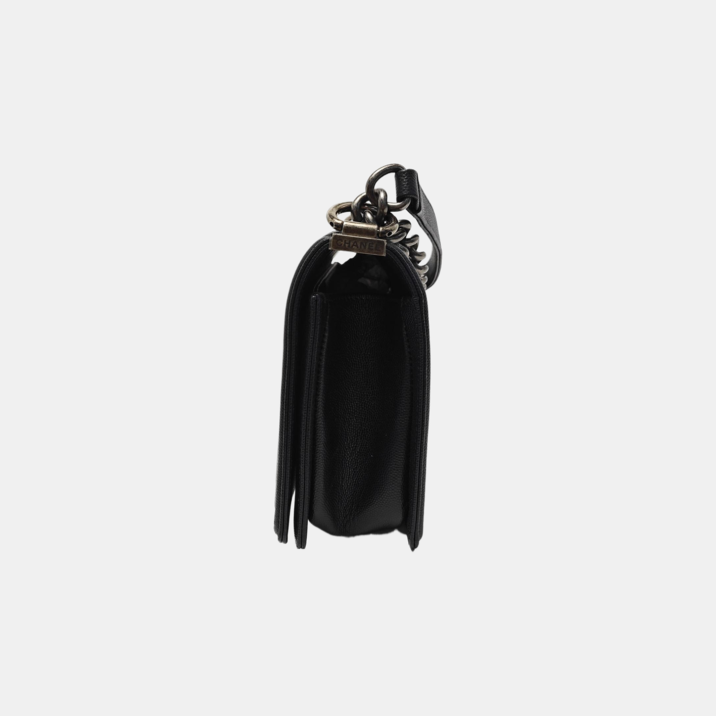 BOY CHANEL Medium Quilted Calfskin Black